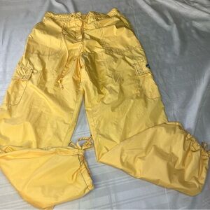 Catalina Shiny Yellow Parachute Cargo Pants Medium Street Fun Vibes Retro Cool
